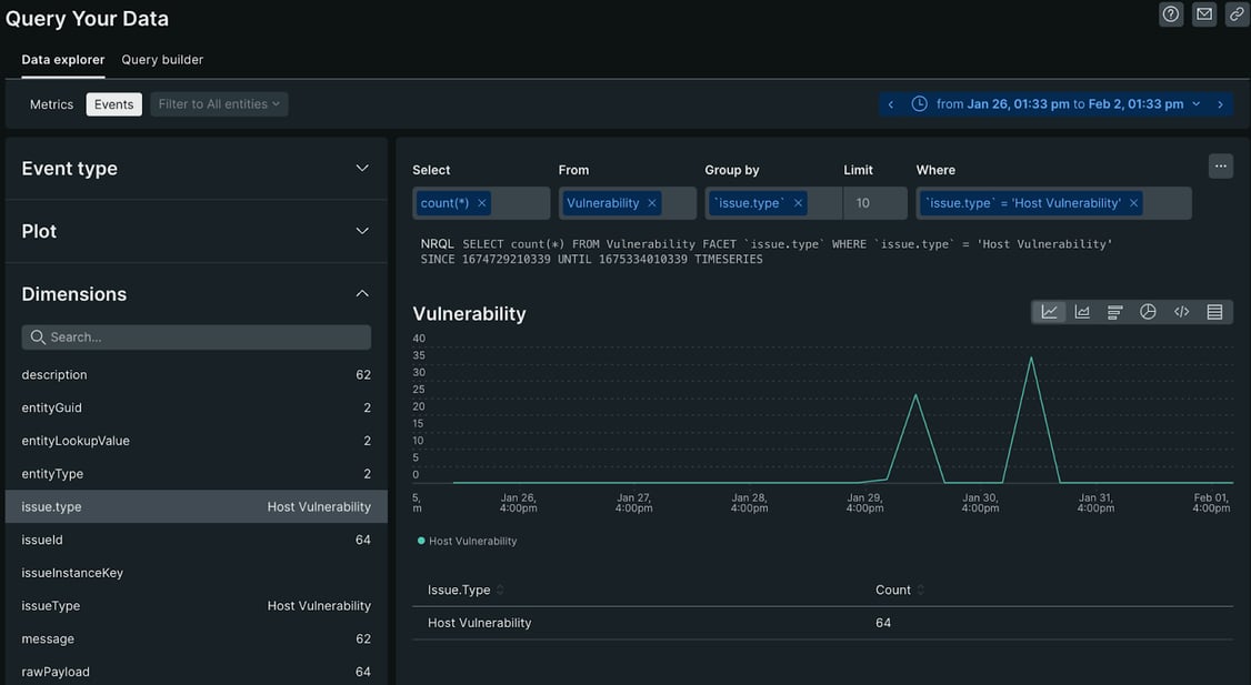 Analyse Security Findings with New Relic Vulnerability